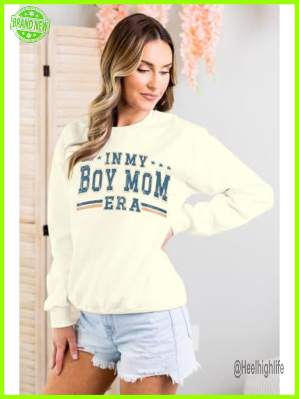 Mama Graphic Crewneck Sweatshirt Loose Fit Long Sleeve Pullover - Picture 3 of 6